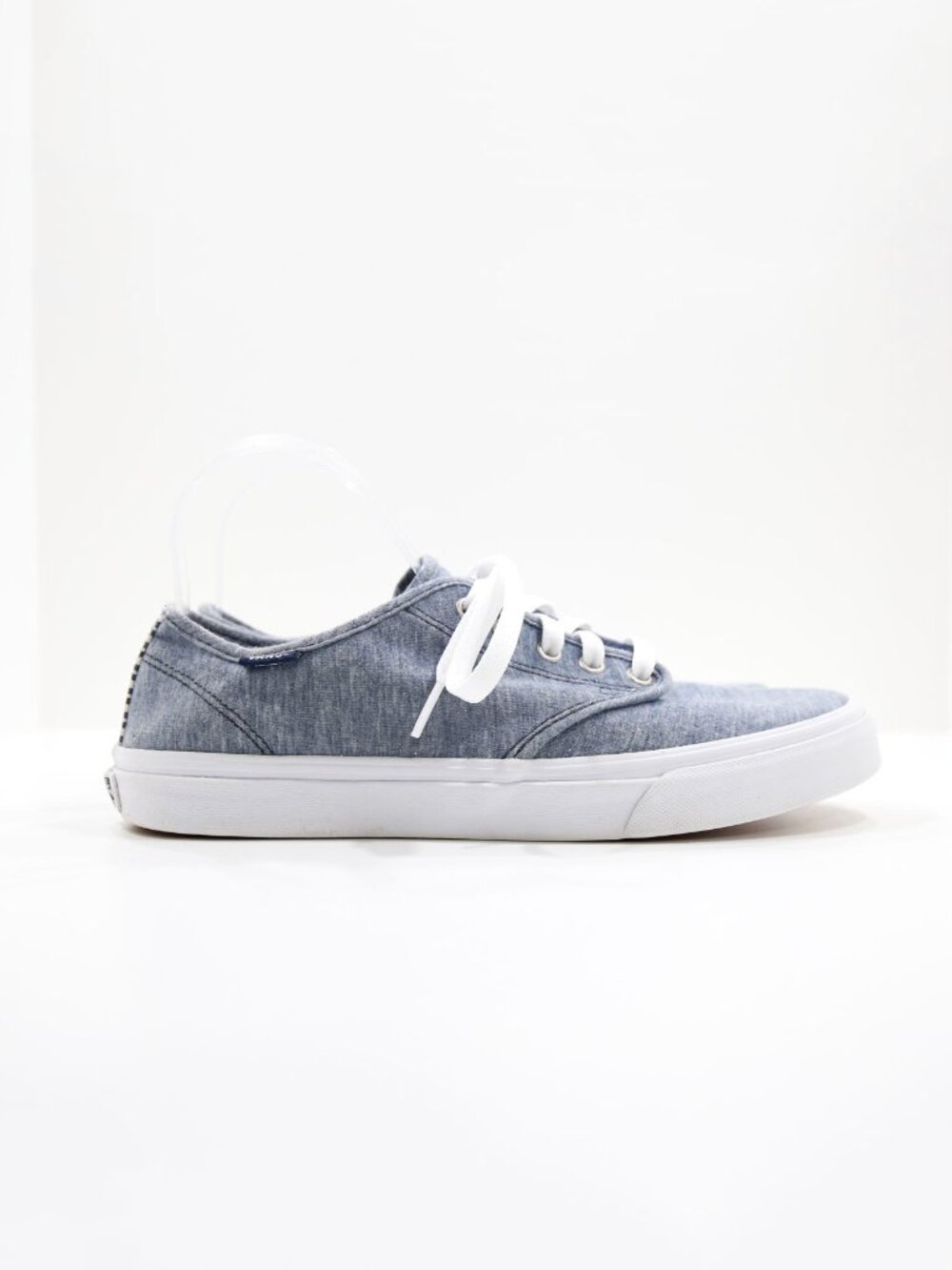 Vans Camden Blue Chambray Low Top Sneakers - Women's 10 - Picture 3 of 7
